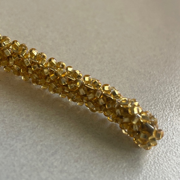 Gold Beaded Floral Headband - Elegant Women’s Hair Accessory - Picture 5 of 7